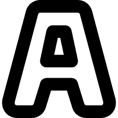 Text Outline Icon from Core Solid Set