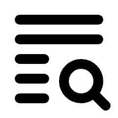 Text Search Icon from Rounded Line - Streamline Material Set