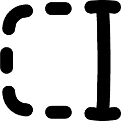 Text Select End Icon from Flex Solid Set