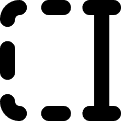 Text Select End Icon from Micro Solid Set