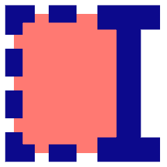 Text Select End Icon from Sharp Pop Set