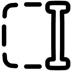 Text Select End Icon from Plump Line Set