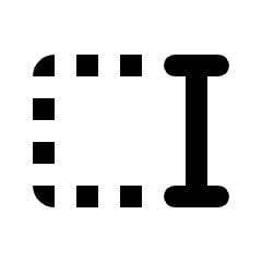 Text Select End Fill Icon from Rounded Fill - Streamline Material Set