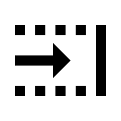 Text Select Jump To End Fill Icon from Sharp Fill - Streamline Material Set