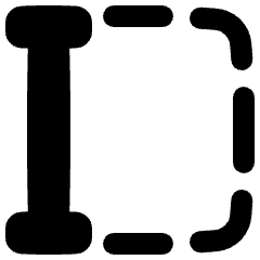 Text Select Start Icon from Plump Solid Set