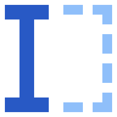 Text Select Start Icon from Sharp Flat Set