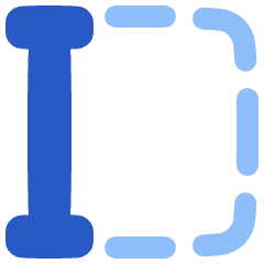 Text Select Start Icon from Plump Flat Set