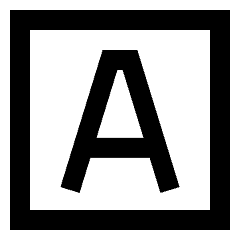 Text Square Icon from Sharp Line Set