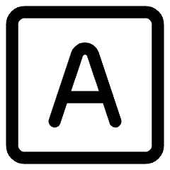 Text Square Icon from Core Line Set