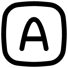 Text Square Icon from Flex Line Set