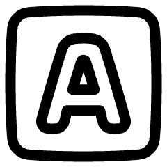 Text Square Icon from Plump Line Set