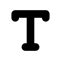 Text Style Icon from Rounded Line - Material Pro Set