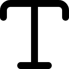 Text Style Icon from Micro Line Set
