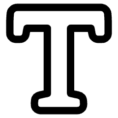Text Style Icon from Plump Line Set
