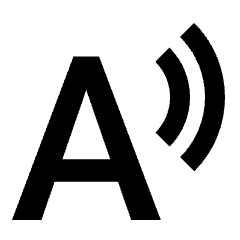 Text To Speech English Alt Fill Icon from Sharp Fill - Streamline Material Set