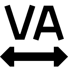 Text Tracking Icon from Sharp Solid Set