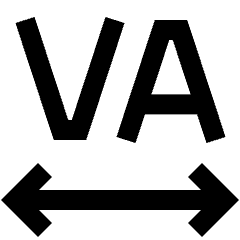 Text Tracking Icon from Sharp Line Set