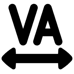 Text Tracking Icon from Plump Solid Set