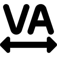 Text Tracking Icon from Core Solid Set