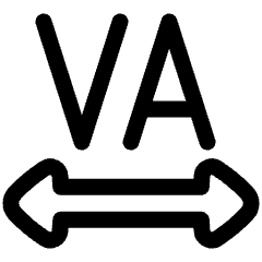Text Tracking Icon from Plump Line Set