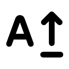 Text Up Icon from Rounded Line - Material Pro Set