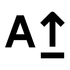 Text Up Icon from Outlined Line - Streamline Material Set