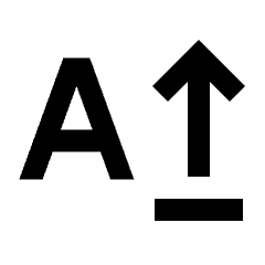 Text Up Icon from Sharp Line - Streamline Material Set