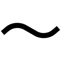 Tilde Icon from Sharp Line Set