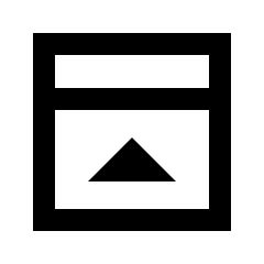 Top Panel Close Icon from Sharp Line - Material Pro Set