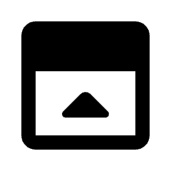 Top Panel Close Fill Icon from Rounded Fill - Material Pro Set