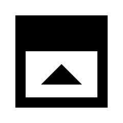 Top Panel Close Fill Icon from Sharp Fill - Material Pro Set