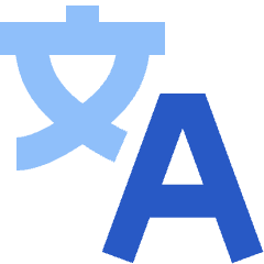 Translate Text Icon from Sharp Flat Set