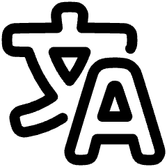 Translate Text Icon from Plump Line Set