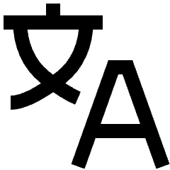 Translate Text Icon from Sharp Line Set