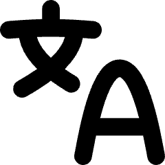 Translate Text Icon from Flex Solid Set
