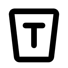Type Area Icon from Rounded Line - Streamline Material Set