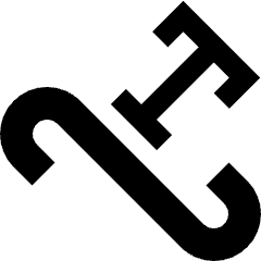 Type On Path Icon from Sharp Solid Set