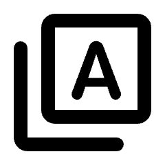 Type Specimen Icon from Rounded Line - Streamline Material Set