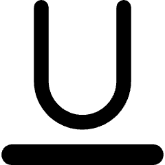 Underline Text 1 Icon from Core Remix Set
