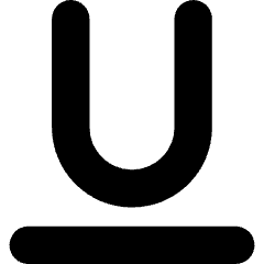 Underline Text 1 Icon from Core Solid Set