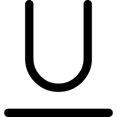 Underline Text 1 Icon from Core Line Set