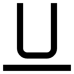 Underline Text 1 Icon from Sharp Line Set