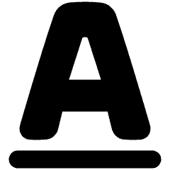 Underline Text 2 Icon from Plump Solid Set