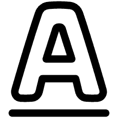 Underline Text 2 Icon from Plump Line Set
