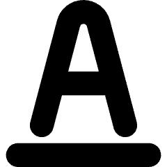 Underline Text 2 Icon from Core Solid Set