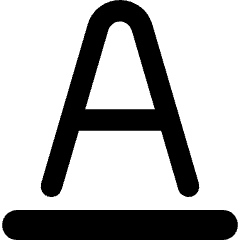 Underline Text 2 Icon from Core Remix Set
