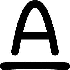 Underline Text 2 Icon from Flex Solid Set