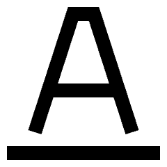 Underline Text 2 Icon from Sharp Line Set