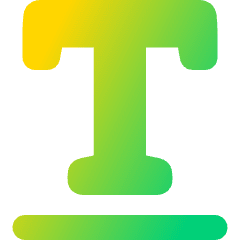 Underline Text 3 Icon from Plump Gradient Set