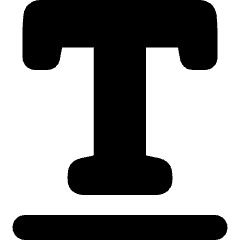 Underline Text 3 Icon from Plump Solid Set
